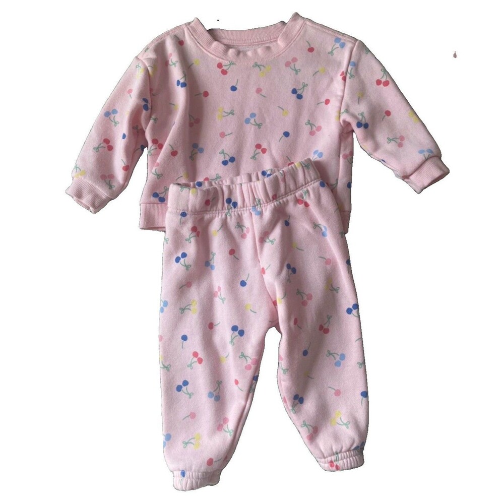 Geranimals Unisex 2pc Pants Set 6-9M Pink Floral Long Sleeve Pullover Top